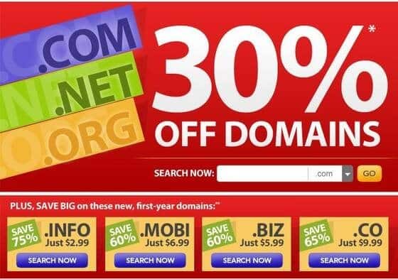 30% Discount on Domain Registration with Godaddy