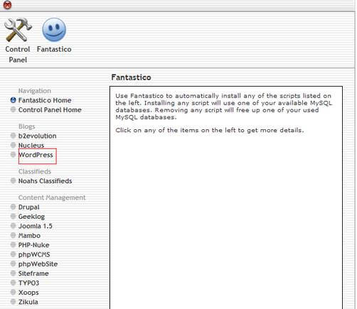 Wordpress Link Fantastico