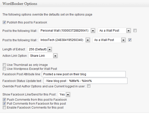 Wordbooker Options