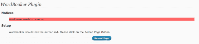 Wordbooker Plugin Reload Page