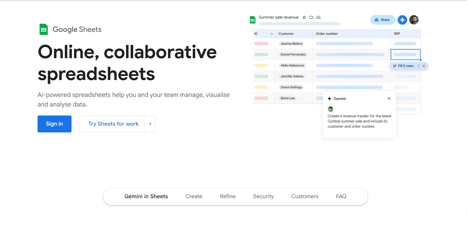 Google Sheets
