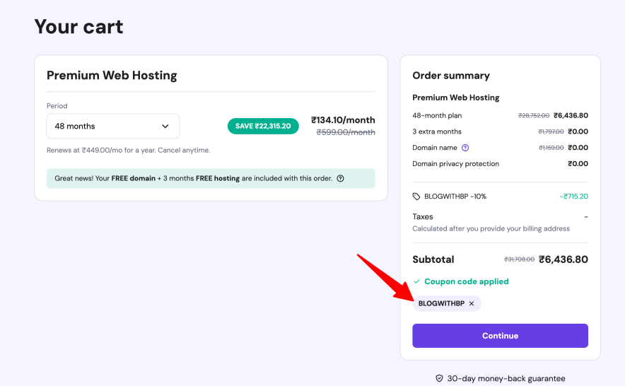 hostinger premium india