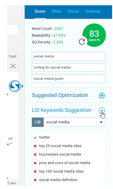 lsi suggestions