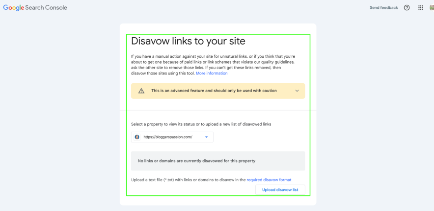 Google Disavow Link Tool