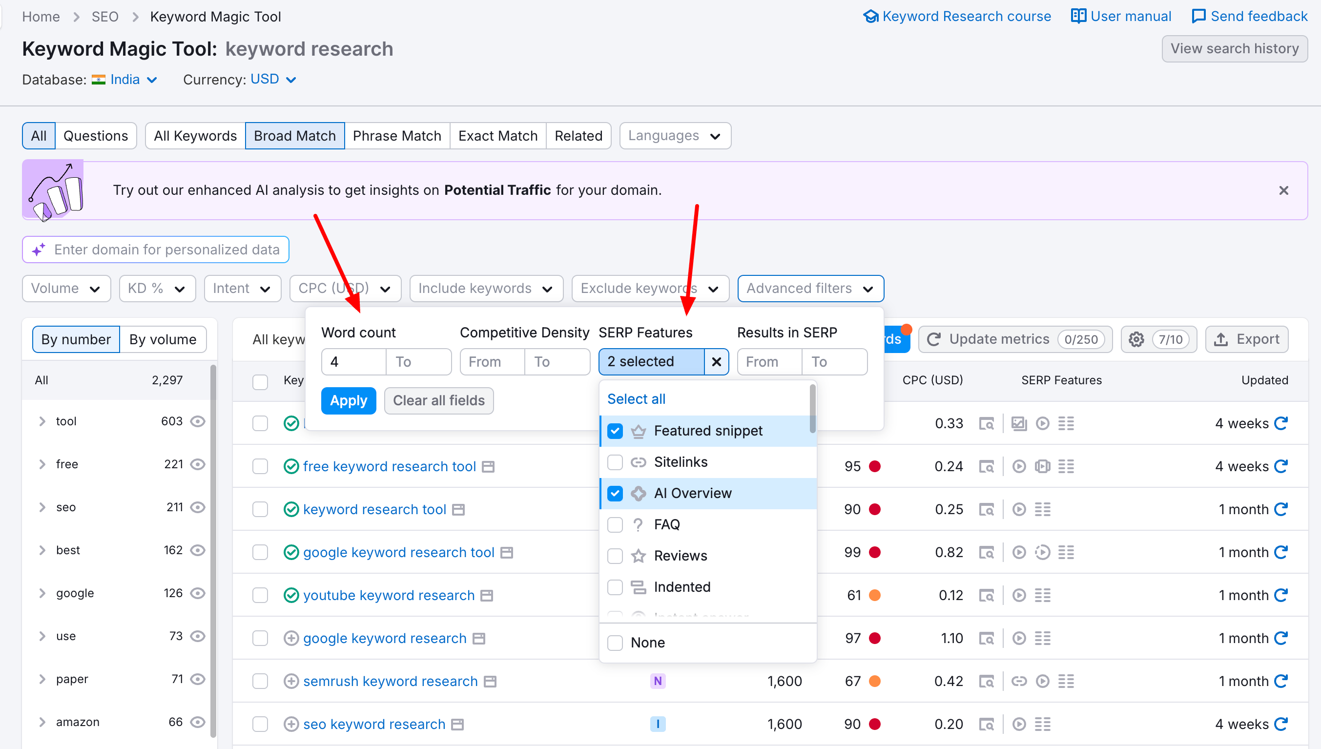 finding long tail keywords