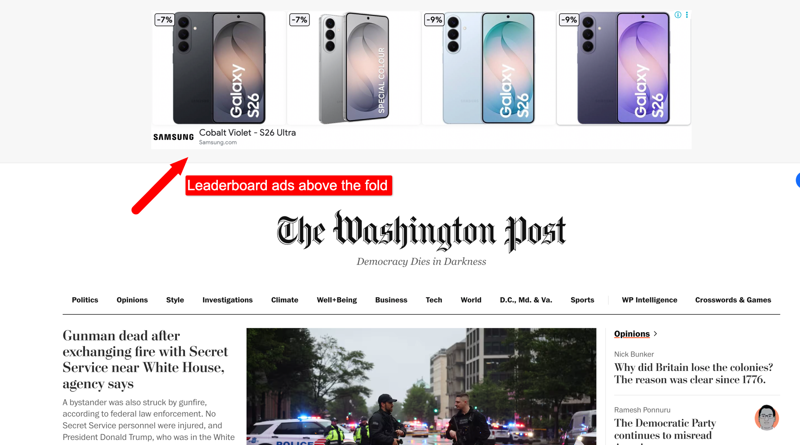 washington post ads