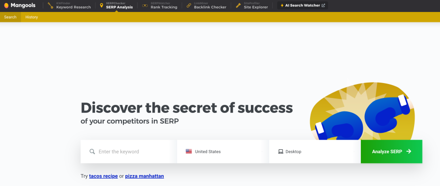 mangools serp checker system