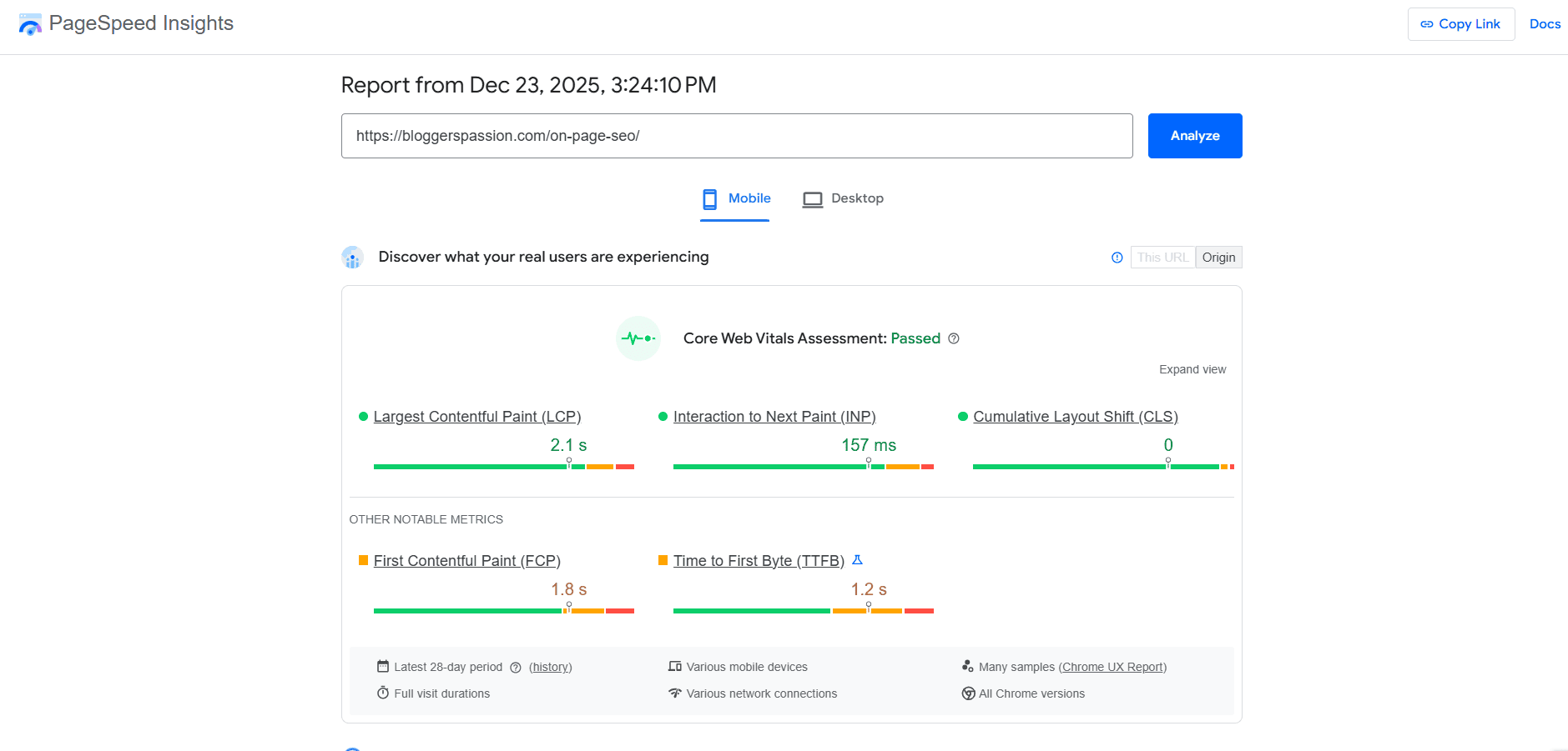 Pagespeed insights Pagespeed insights
