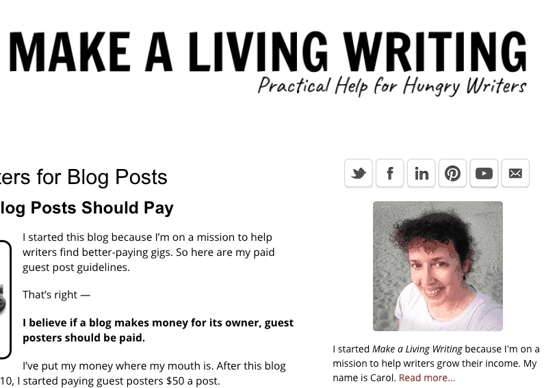 make a living writing