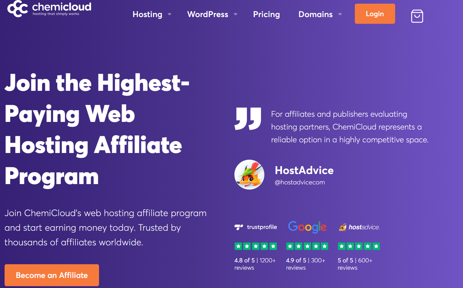 Chemicloud Web Hosting Affiliate Program