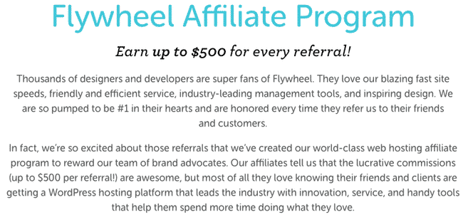 FlyWheel Affiliate Program