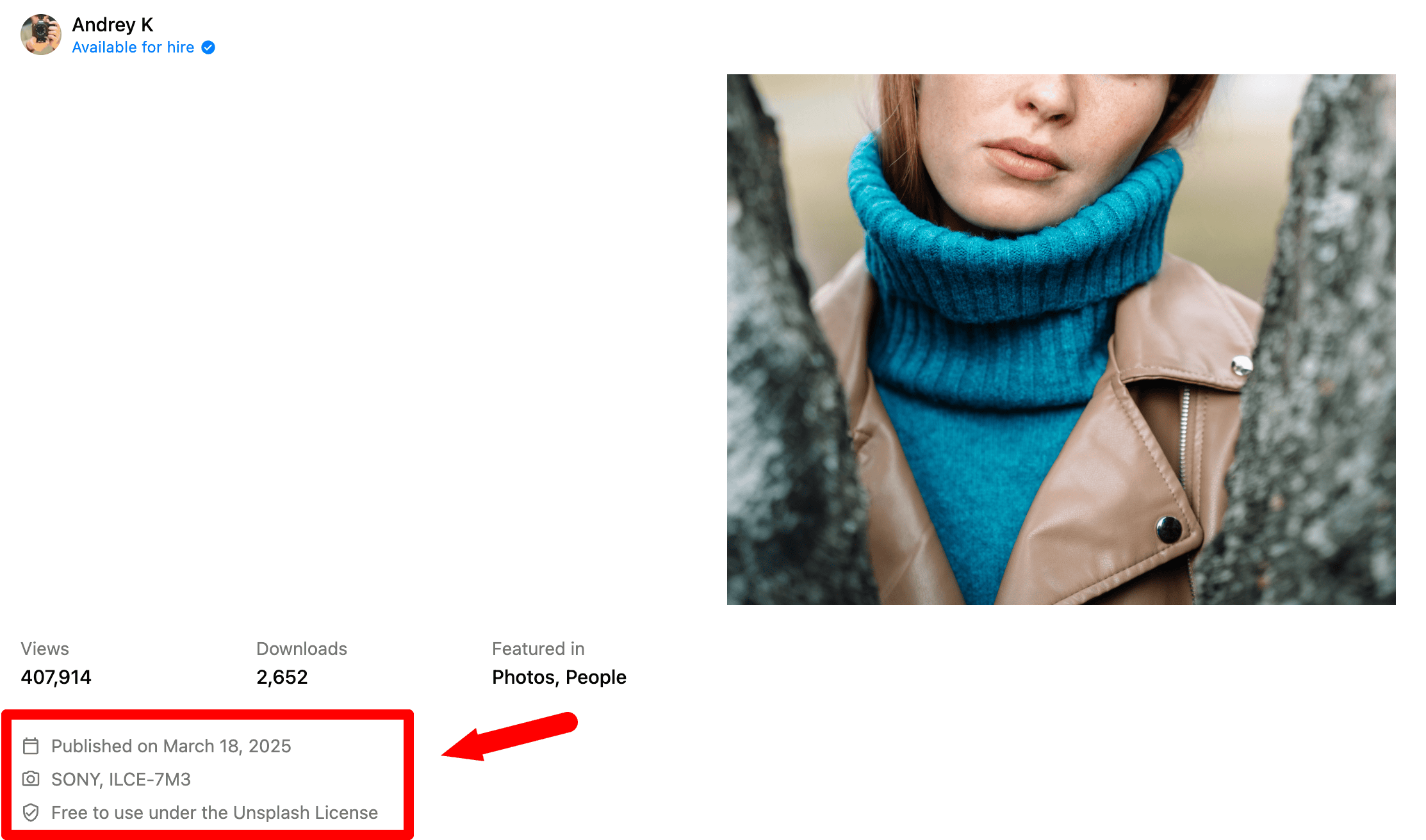 unsplash details