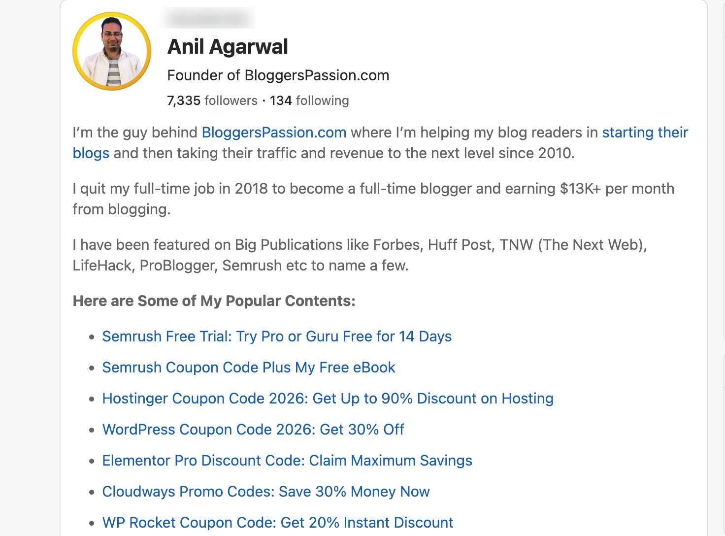 quora profile
