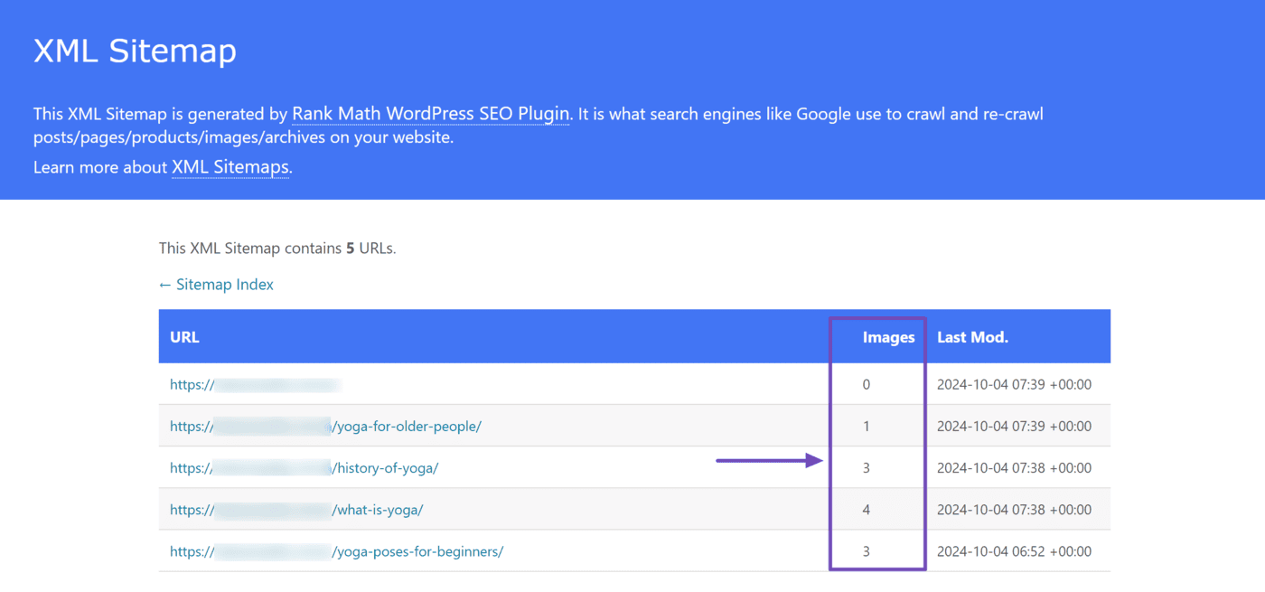 rankmath image sitemap