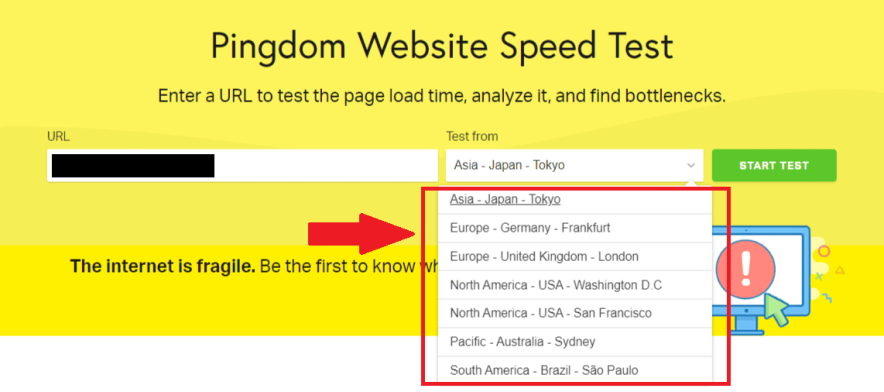 wp engine tested from fifferent locations