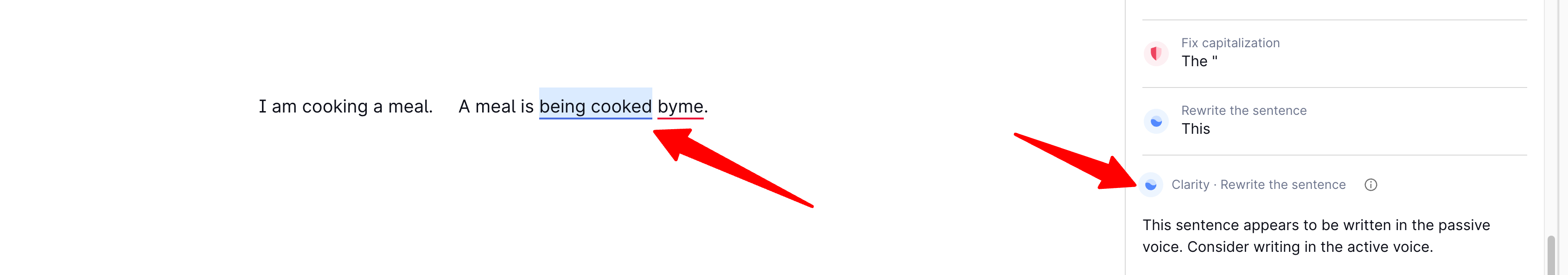 passive style flagged as issue