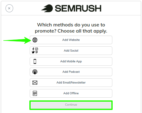 Promoting Method for Semrush