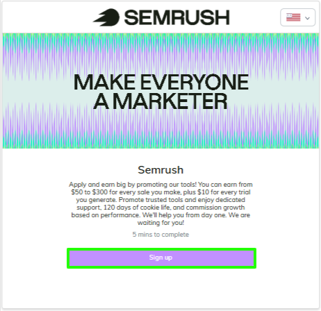 Sign Up Semrush Affiliate