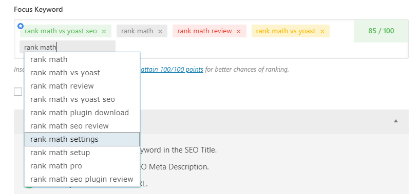 Plug-in SEO pour les mathématiques de classement