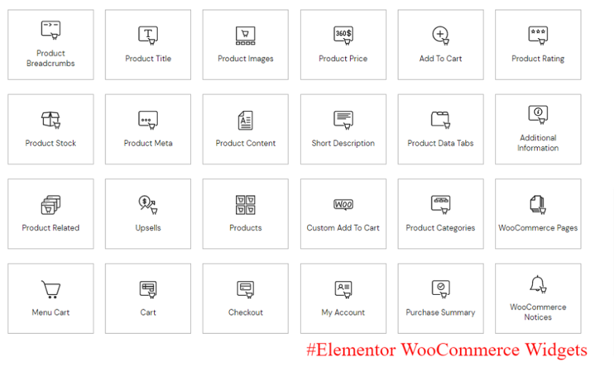 elementor woocommerce widgets