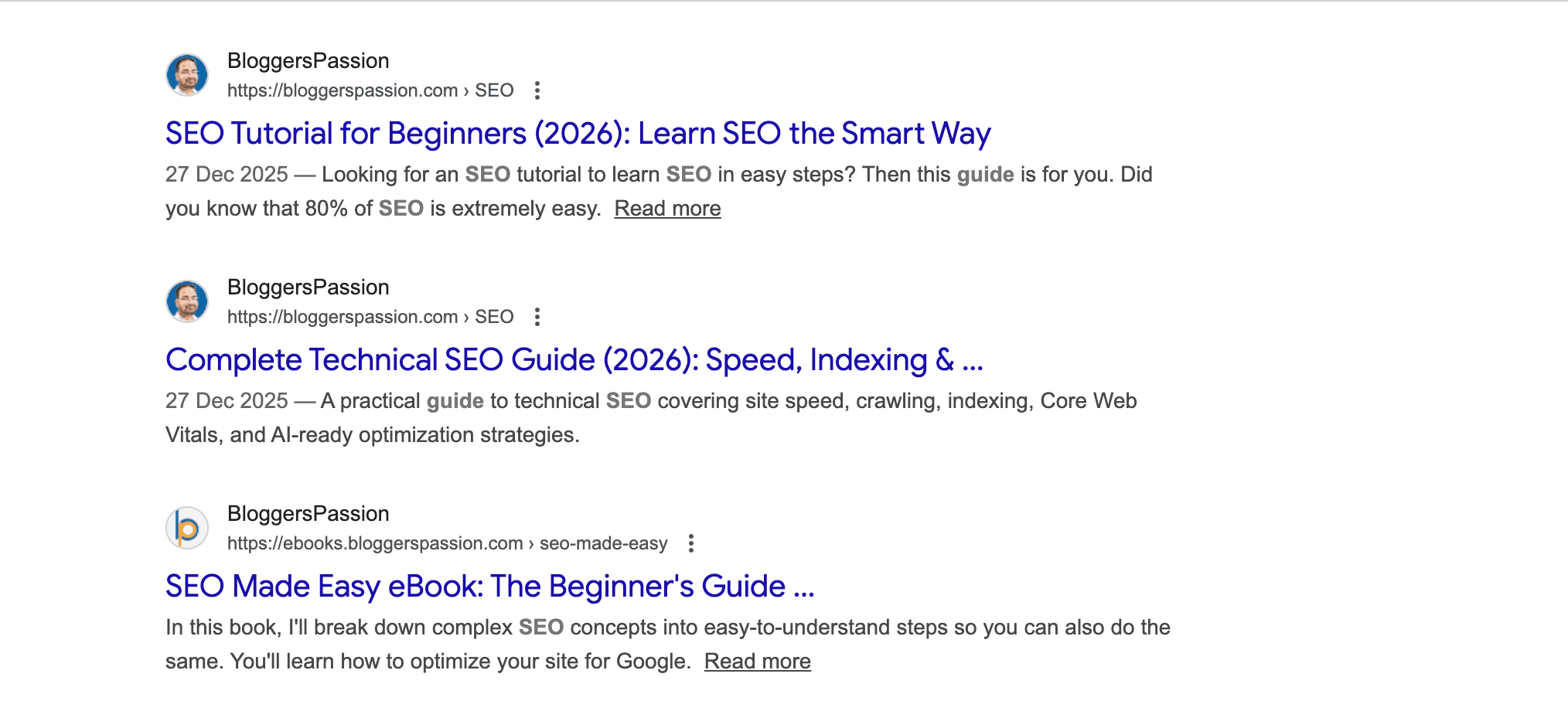 serp result