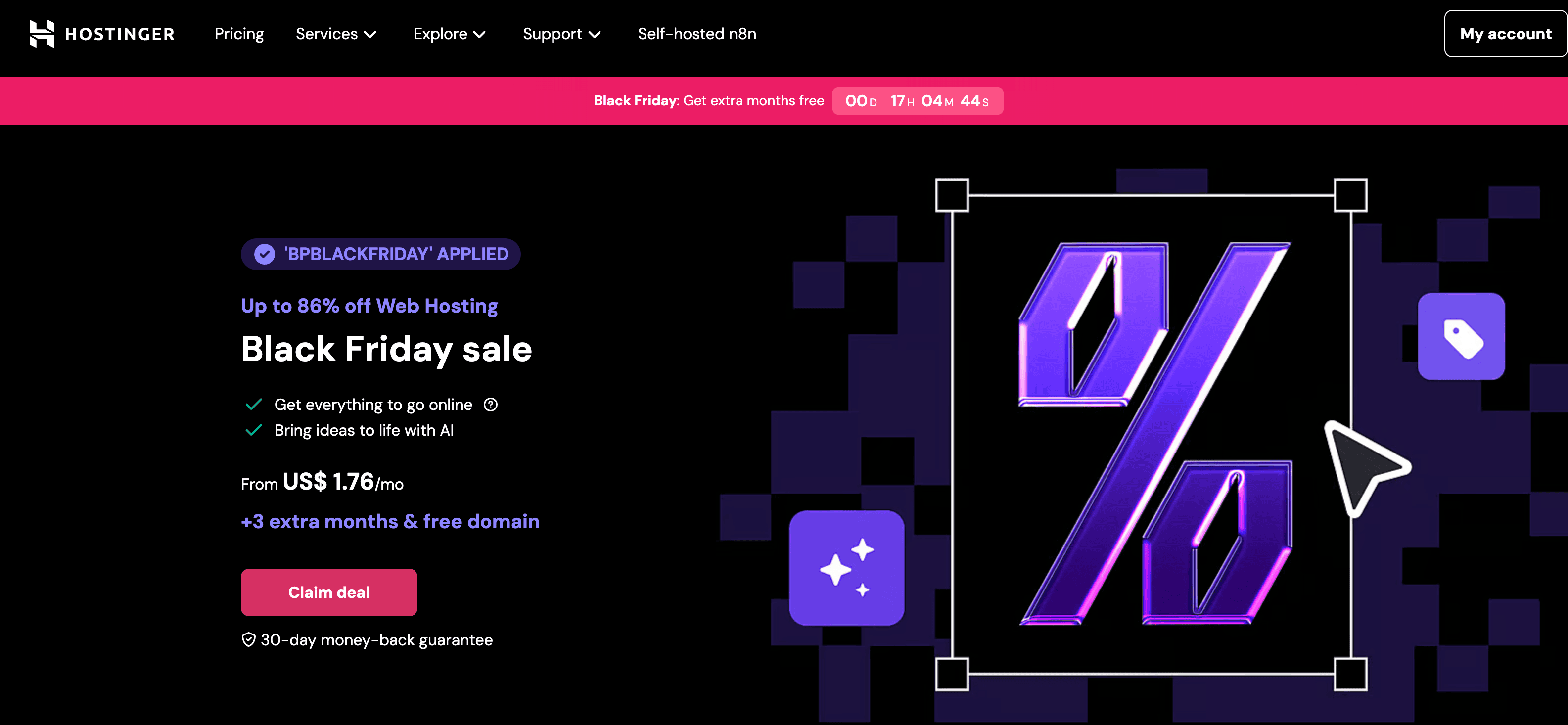 hostinger black friday deal 2026 is live