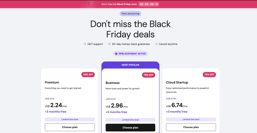hostinger black friday offer