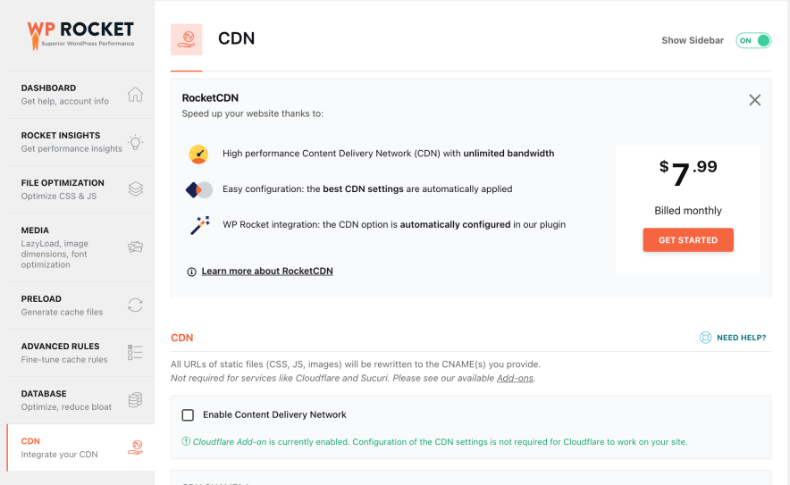 wp rocket cdn