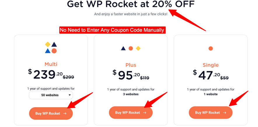 wp rocket offer