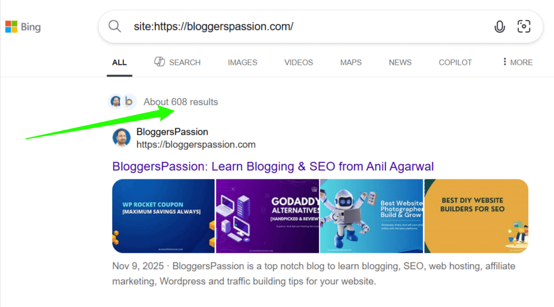 BloggersPassion is Indexed on Bing BloggersPassion is Indexed on Bing