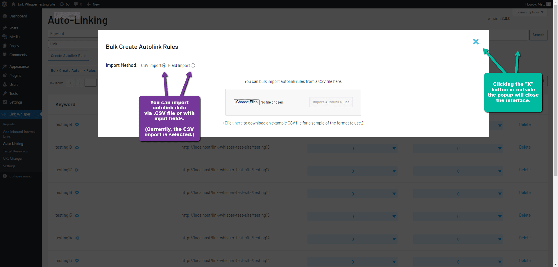 bulk url changer in link whisper