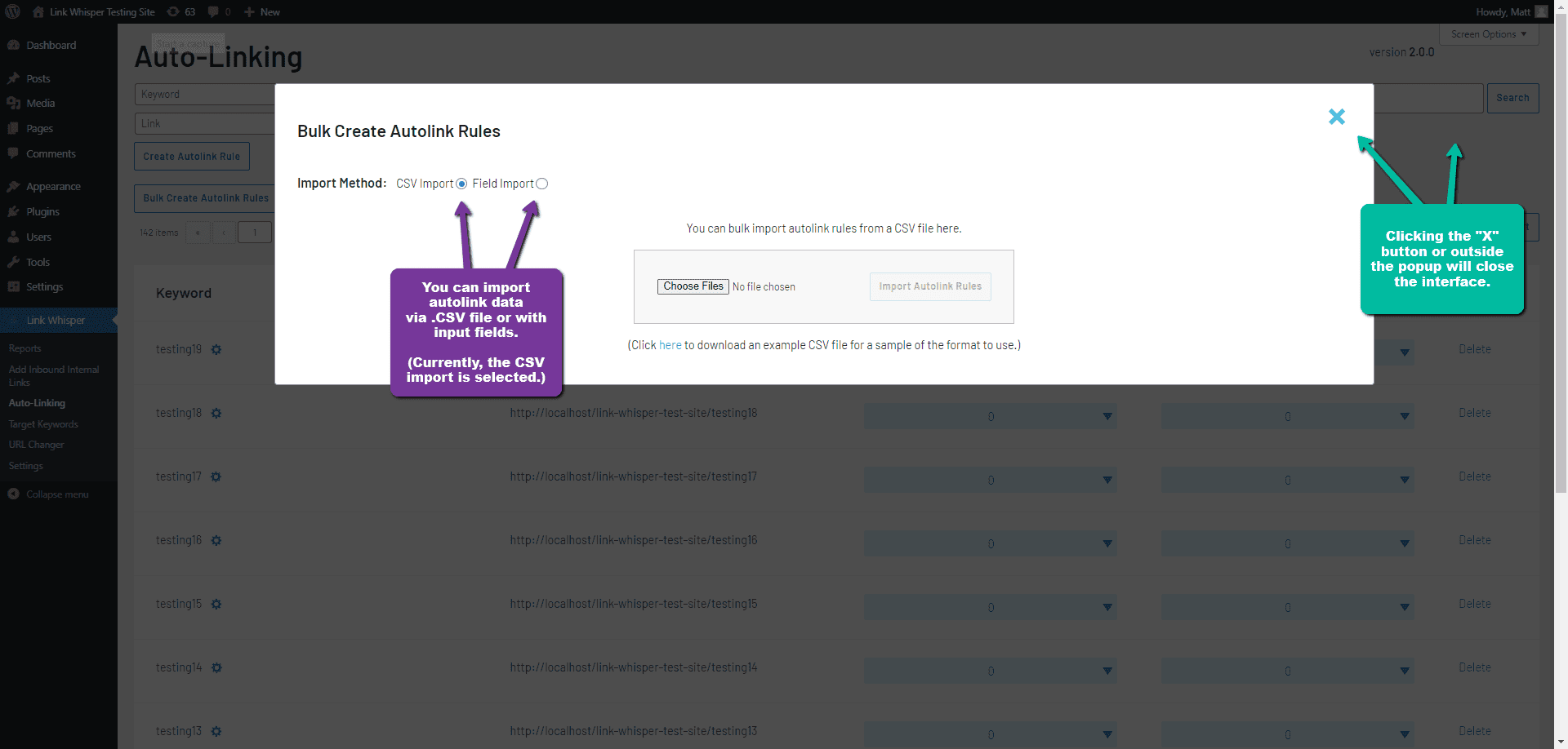bulk url changer in link whisper