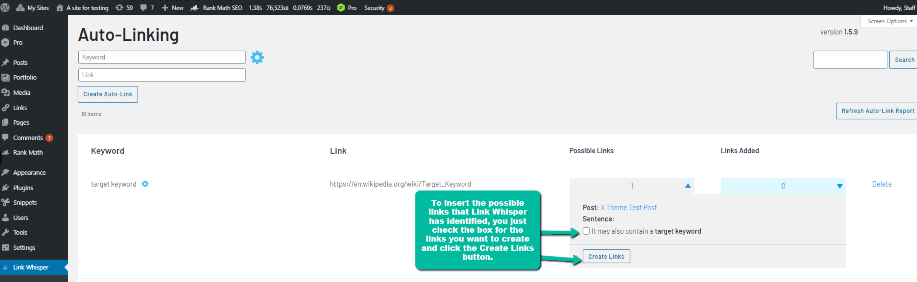 link whisper auto linking