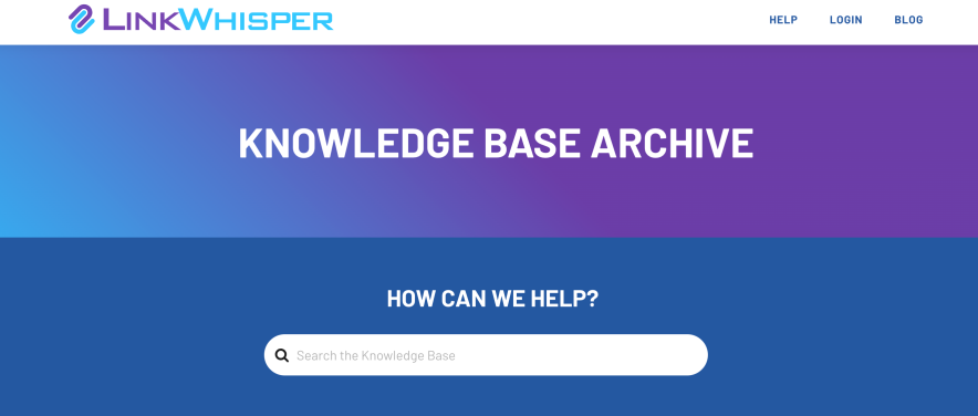 link whisper knowledgebase
