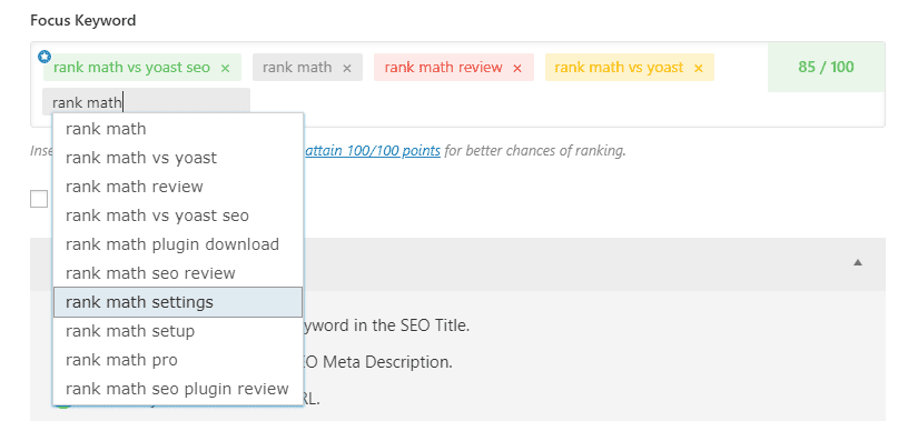 rank math lsi