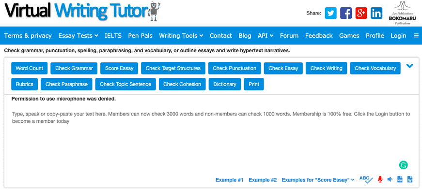 virtual writing tutor