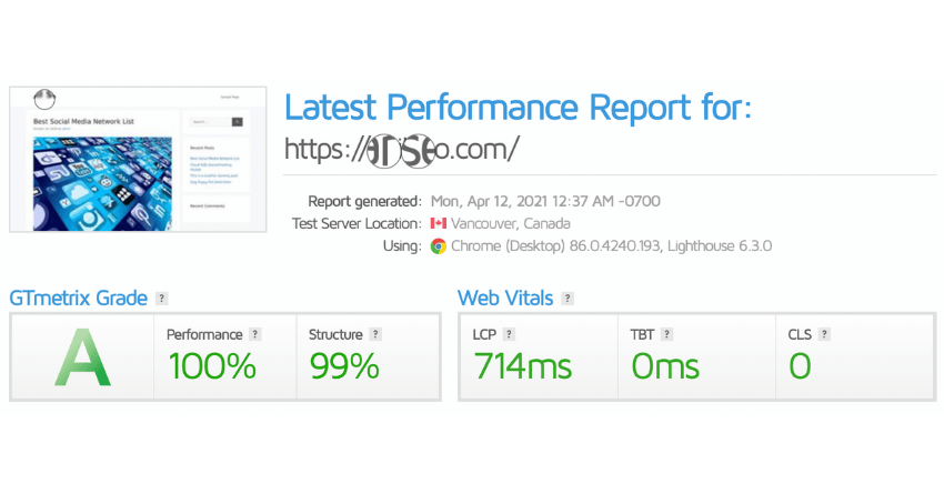 gtmetrix speed test