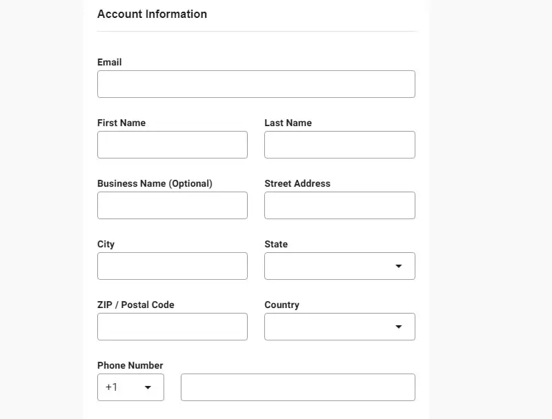 greengeeks enter account information