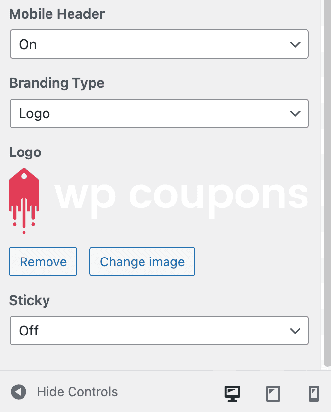 customizing mobile header in generatepress