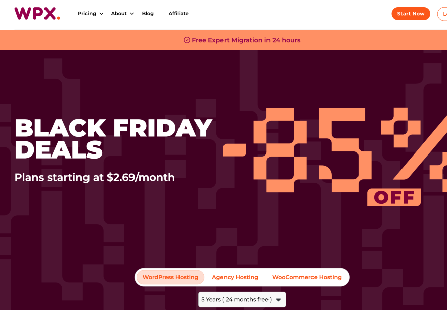 Step 1 choose between WordPress, Agency & WooCommerce plans.