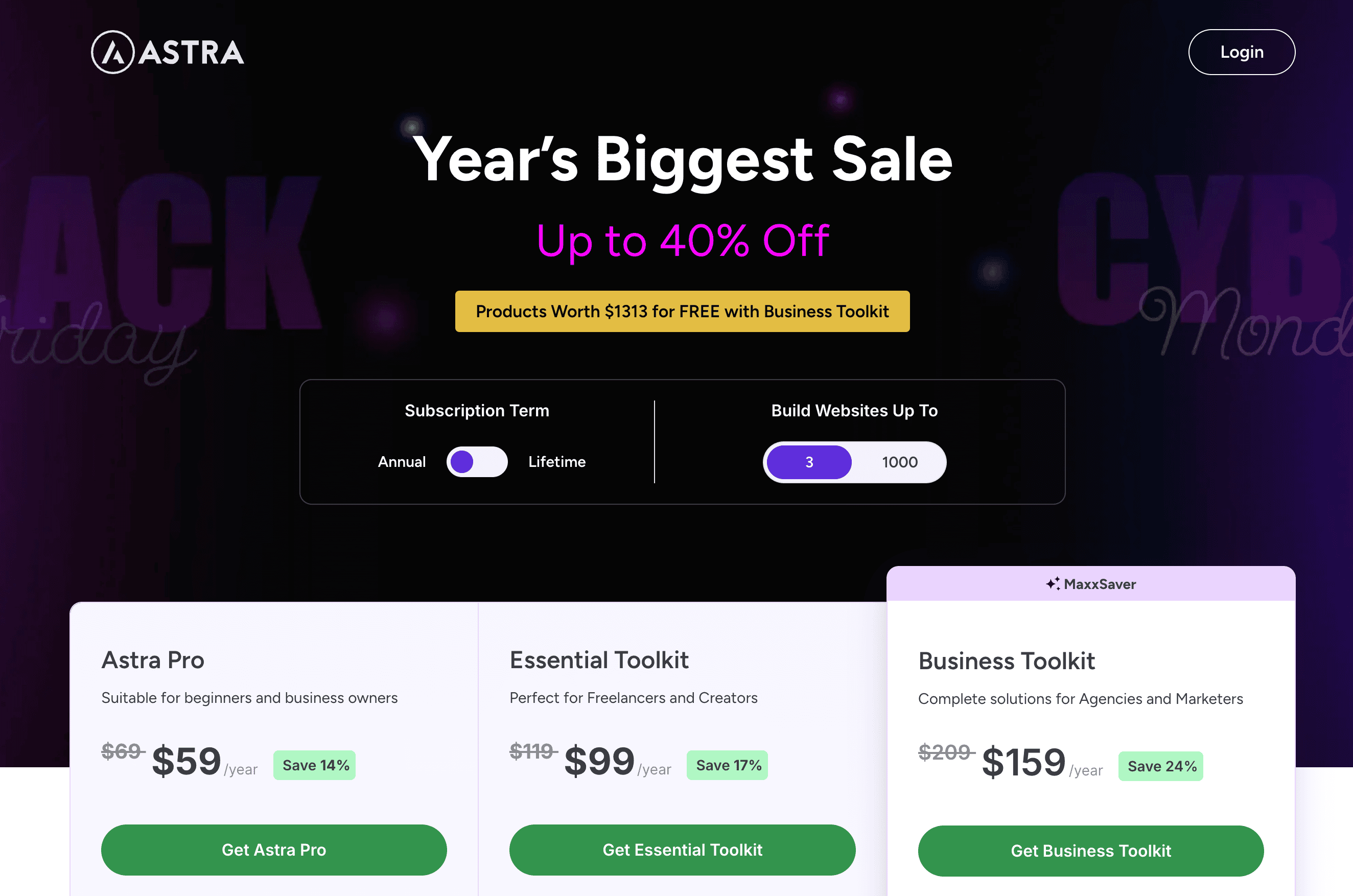 astra black friday