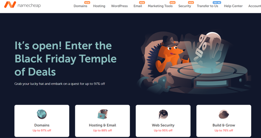 namecheap black friday deals 2025