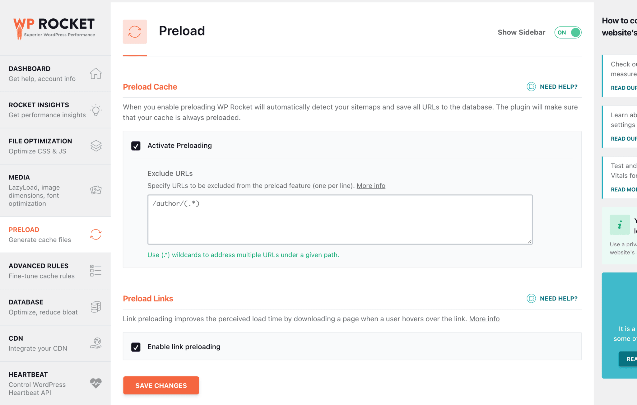 preload caching