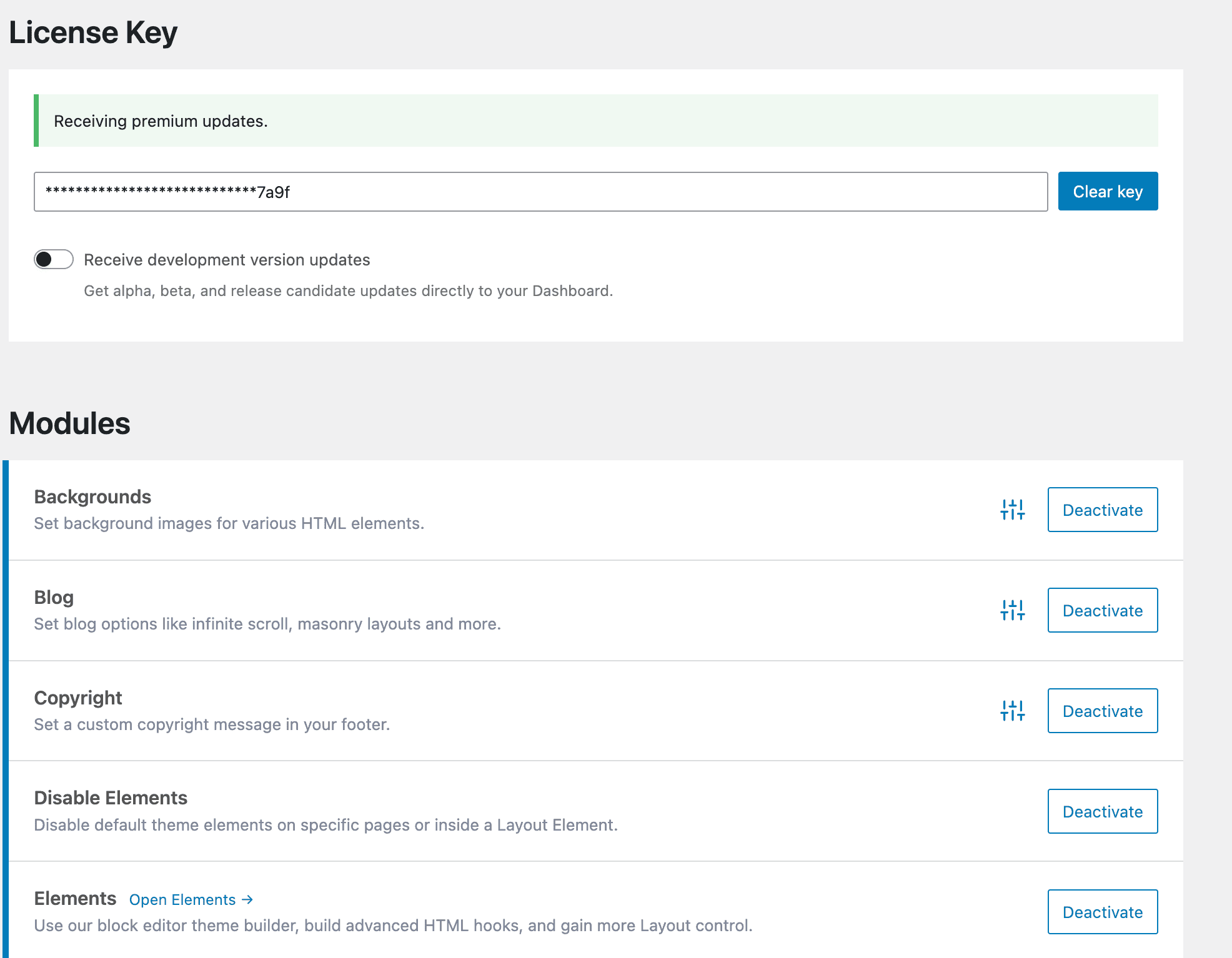 theme settings in generatepress