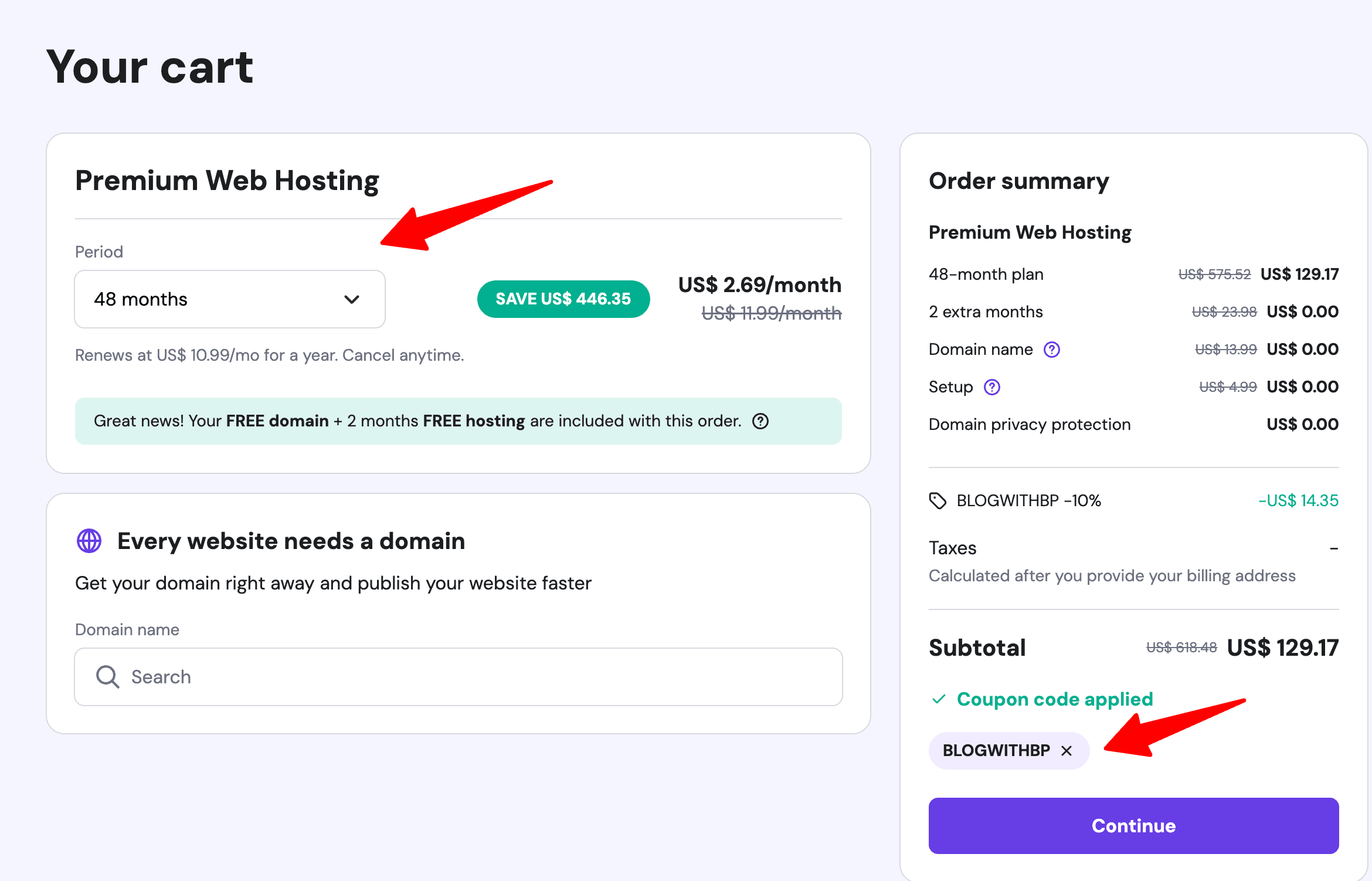 hostinger final pricing