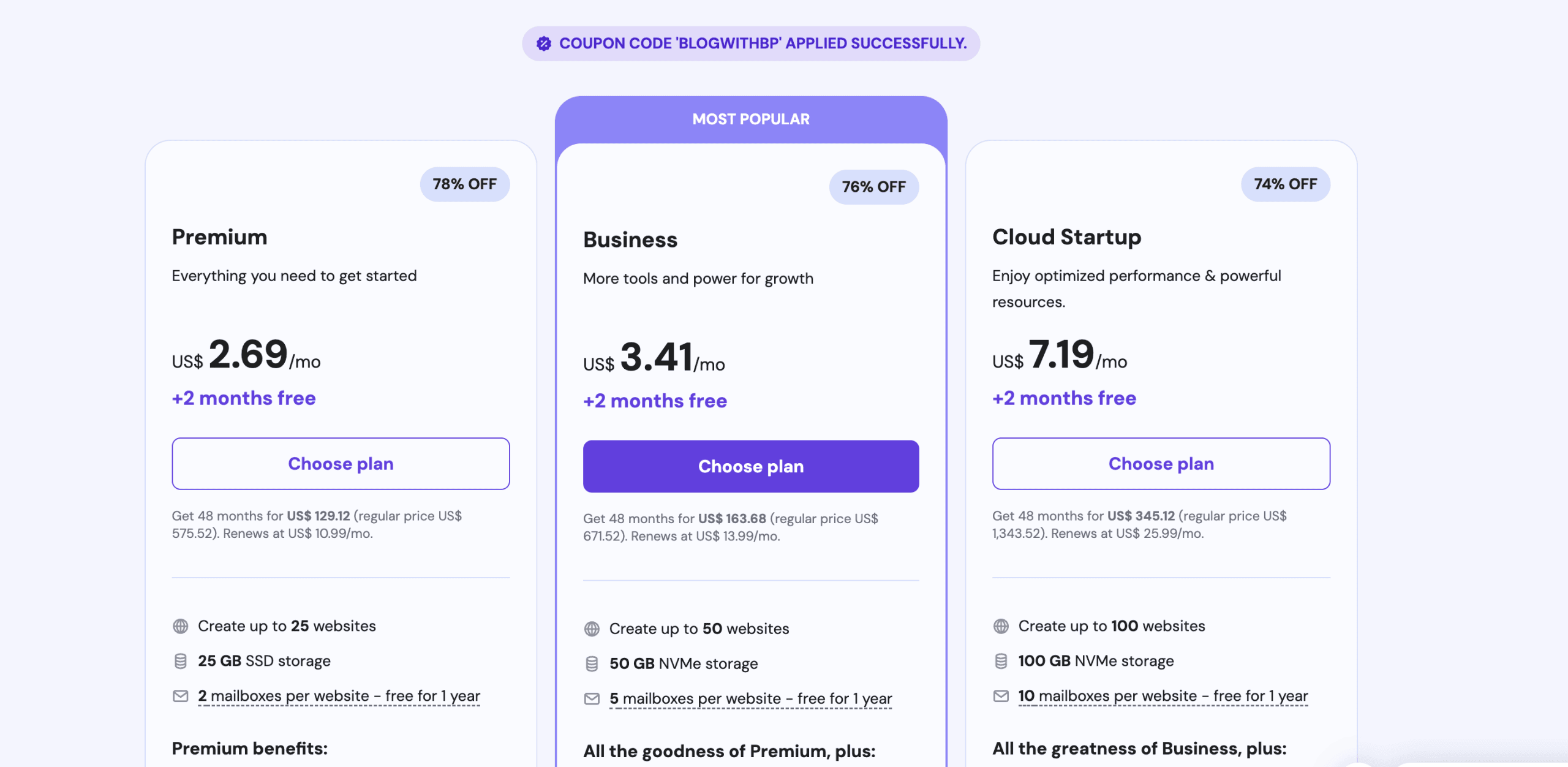 hostinger latest pricing