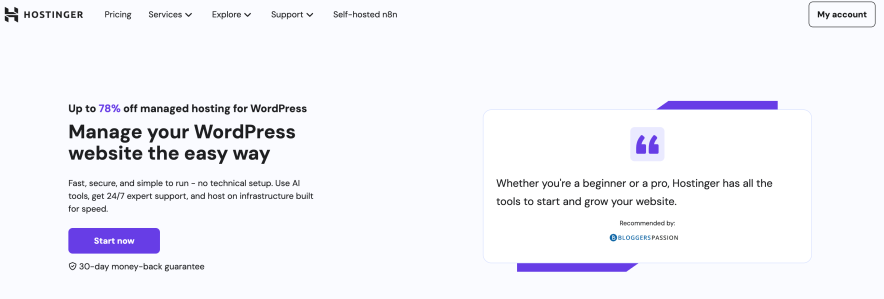 hostinger page
