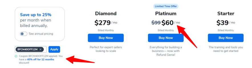 Step 2 Choose a Helium 10 Plan