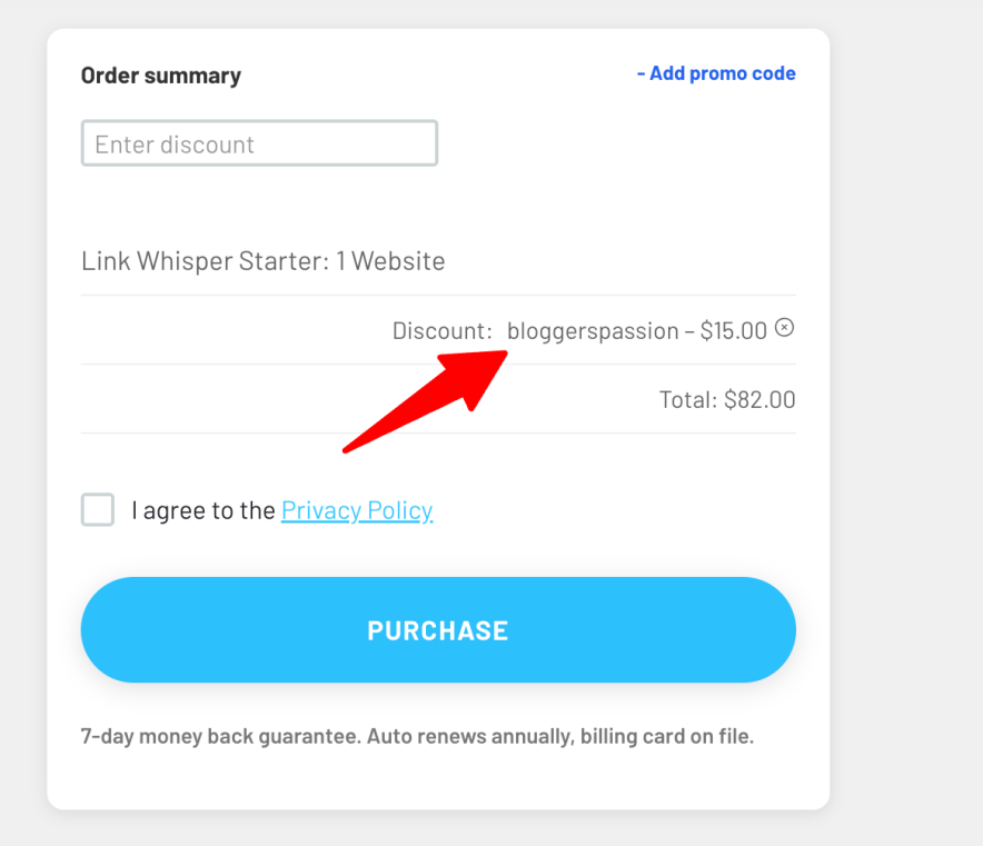 link whisper checkout discounted price