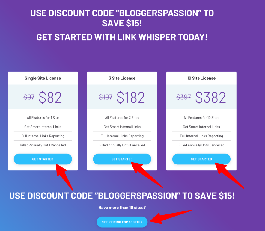 link whisper discounted pricing